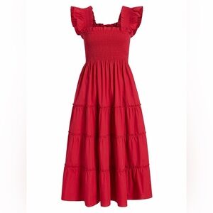 The Ellie Nap Dress in Victorian Red Cotton - Size X-Small